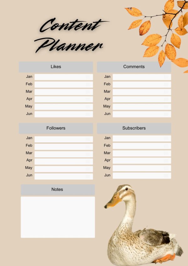 Vintage Social Media Planner # 001 - Image 5